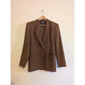 Patrick Collection 100% Silk brown Blazer size 8